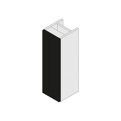 Gresham Slimline 200mm 1 Door Storage Unit Black Matt