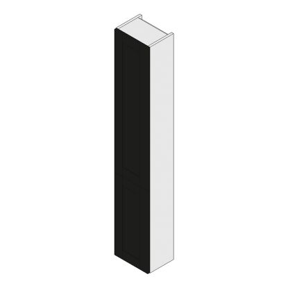 Gresham Slimline 300mm 2 Door Tall Storage Unit Black Matt