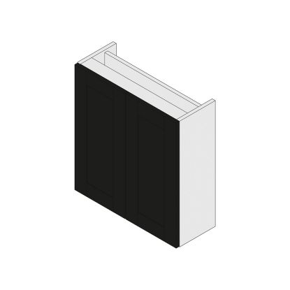 Gresham Slimline 600mm 2 Door Storage Unit Black Matt