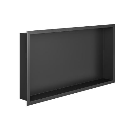 600 x 300 Rectangle Shower Niche Black