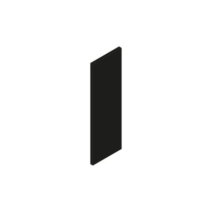 Slimline Base End Panel Black Matt
