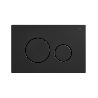 Solution Round Dual Flush Plate Black