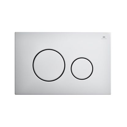 Solution Round Dual Flush Plate Chrome