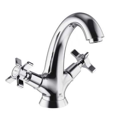 Farnham Crosshead Basin Mono c/w Easy Clean Spring Waste