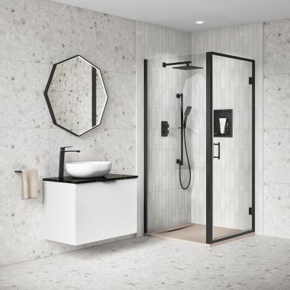 Otto 8mm Hinge Door 800mm Black