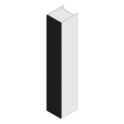 Stockton 300mm 2 Door Tall Storage Unit Black Matt