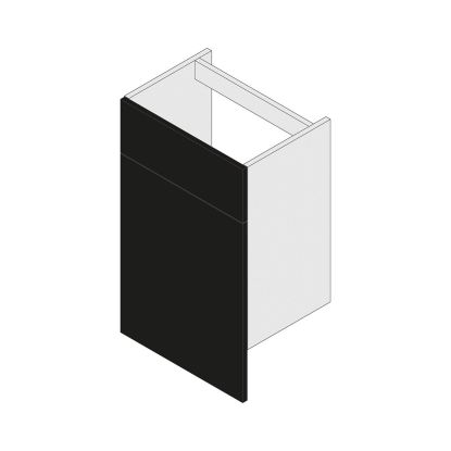 Stockton 500mm Back To Wall Unit Black Matt