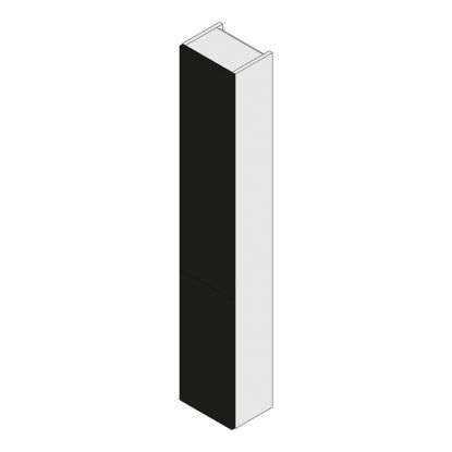 Stockton Slimline 300mm 2 Door Tall Storage Unit Black Matt