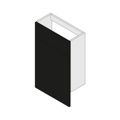 Stockton Slimline 500mm Back To Wall Unit Black Matt